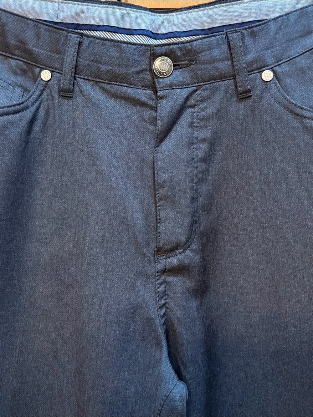 Peter Millar 100% Wool Charcoal Gray 5 Pocket Pants Size 33x33! Excellent Cond!